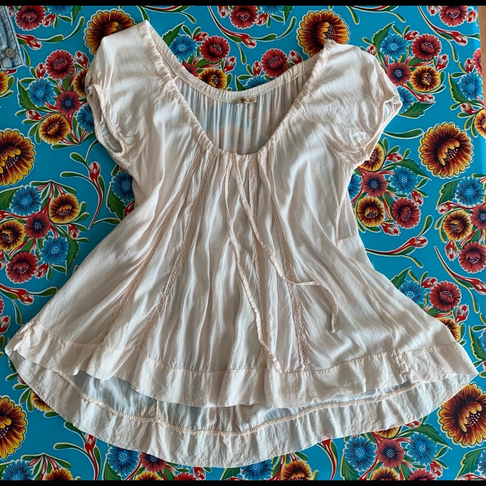 French Babydoll Top- Pale Pink
